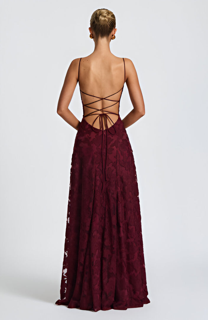Natalia | Koronkowa sukienka maxi