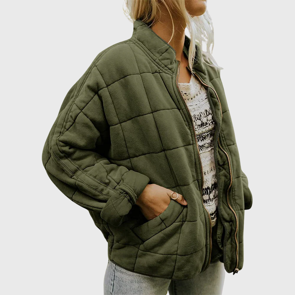 Ellie | Pikowana kurtka w eleganckim oversize'owym stylu