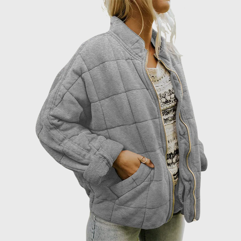 Ellie | Pikowana kurtka w eleganckim oversize'owym stylu